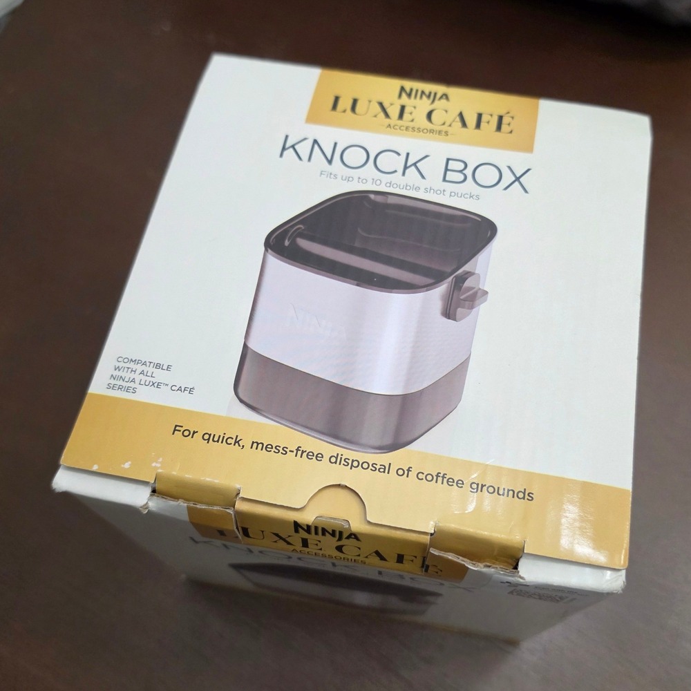 NINJA Knock Box Espresso Accessories Silver XSKKNOCKBOX Luxe Cafe Series